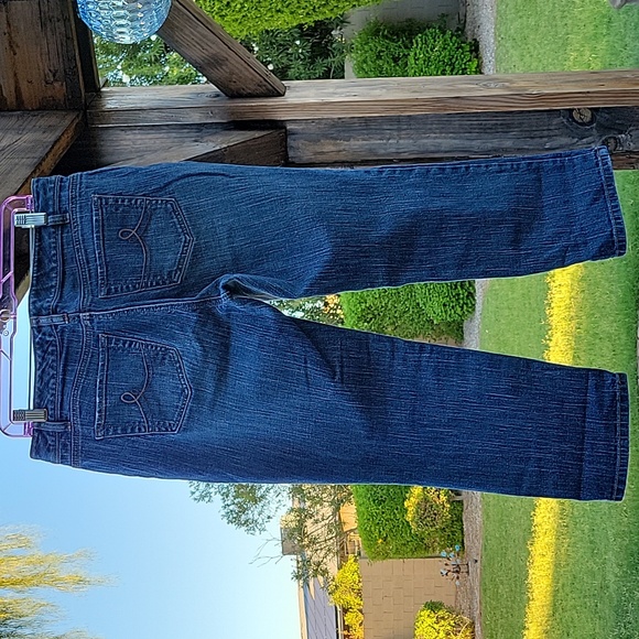 Ann Taylor Curvy Cropped Blue Denim Jeans Womens Size 10 - Picture 5 of 10